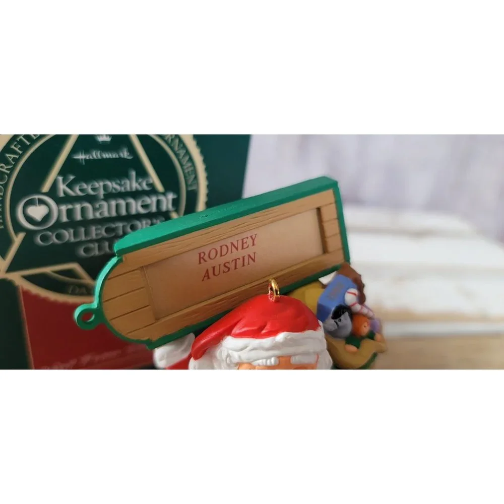 Hallmark visit from Santa 1989 Keepsake‎ handcrafted Ornament Xmas tree decor